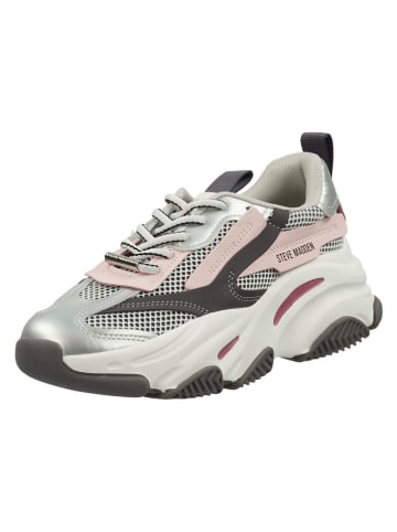 Steve Madden Sneakersy w kolorze jasnoróżowo-srebrno-białym