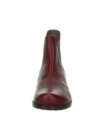Think! Leder-Chelsea-Boots  in Rot