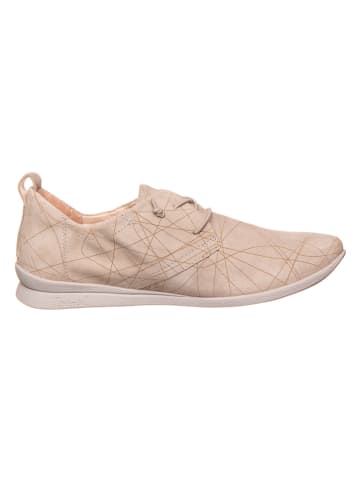 Think! Skórzane sneakersy "Cotton" w kolorze beżowym