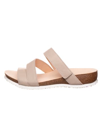 Think! Leder-Pantoletten in Beige