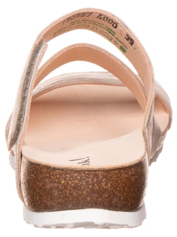 Think! Leren slippers beige