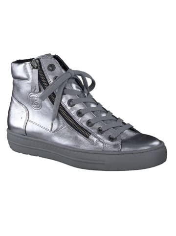 Paul Green Leder-Sneakers in Silber