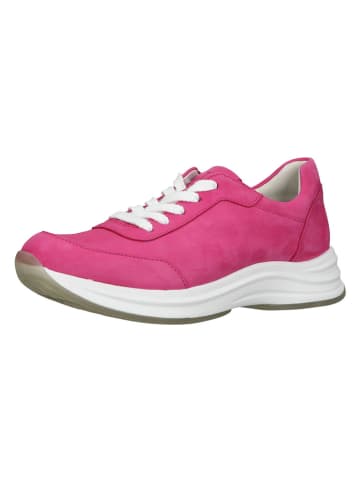 Paul Green Leder-Sneakers in Pink/ Weiß