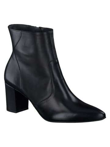 Paul Green Leder-Stiefeletten in Schwarz
