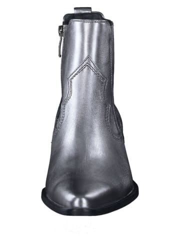 Paul Green Leder-Stiefeletten in Silber