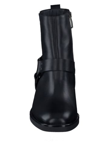 Paul Green Leren enkellaarzen zwart