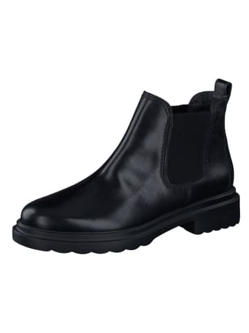Paul Green Leder-Chelsea-Boots in Schwarz
