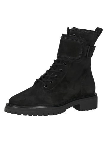 Paul Green Leder-Stiefeletten in Schwarz