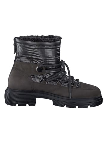 Paul Green Leder-Boots in Schwarz/ Anthrazit