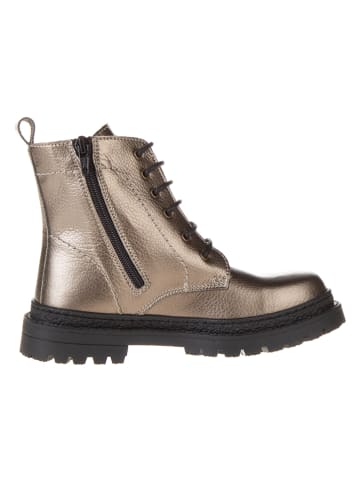 lamino Leren boots goudkleurig