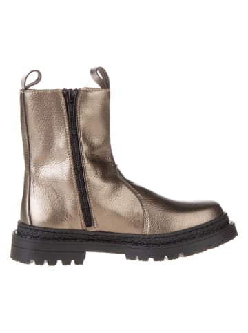 lamino Leren chelseaboots goudkleurig