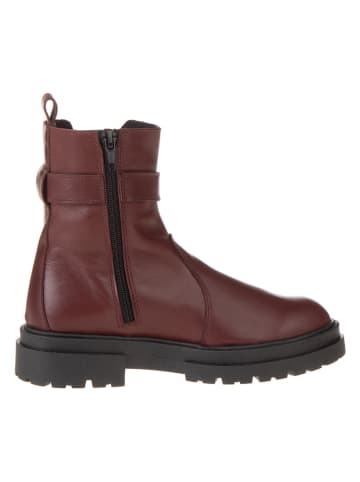 lamino Leder-Chelsea-Boots in Rot