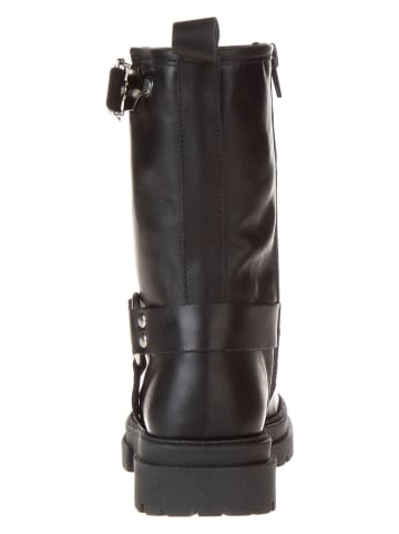 lamino Leder-Boots in Schwarz