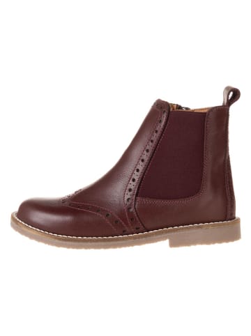 lamino Leder-Chelsea-Boots in Rot
