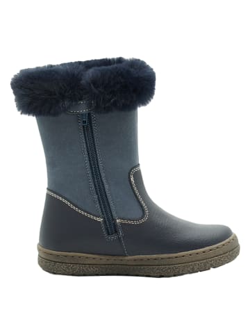 lamino Leren boots donkerblauw