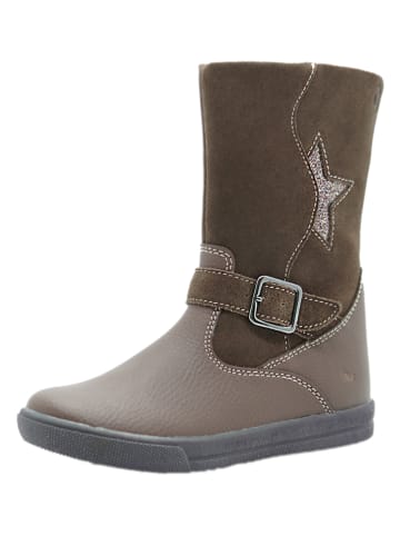lamino Leder-Boots in Khaki