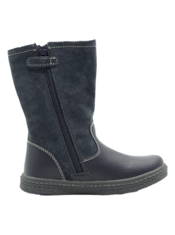 lamino Leren boots donkerblauw