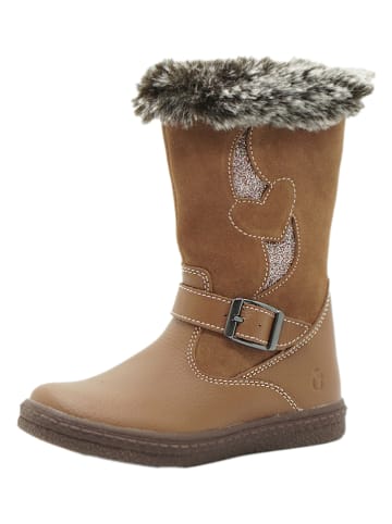 lamino Leren boots lichtbruin