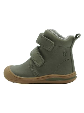 lamino Leder-Boots in Khaki