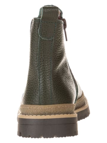 lamino Leder-Chelsea-Boots in Khaki