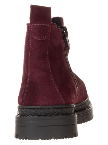 lamino Leder-Chelsea-Boots in Rot