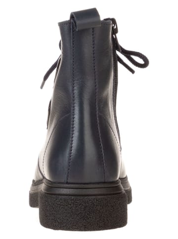 lamino Leren boots donkerblauw