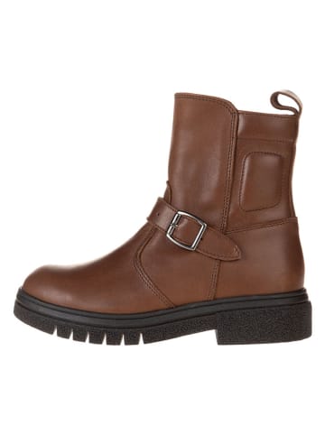 lamino Leder-Boots in Hellbraun