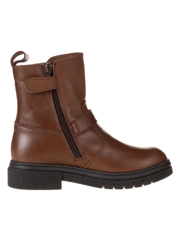 lamino Leder-Boots in Hellbraun
