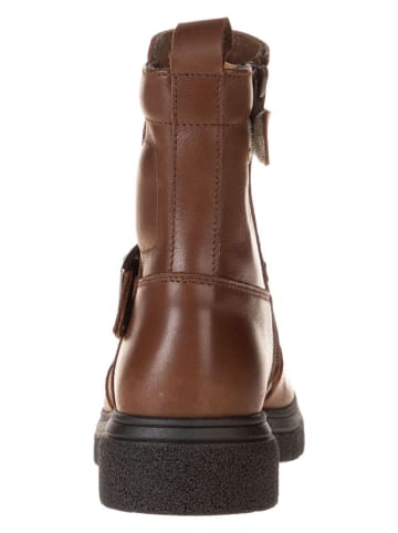 lamino Leder-Boots in Hellbraun