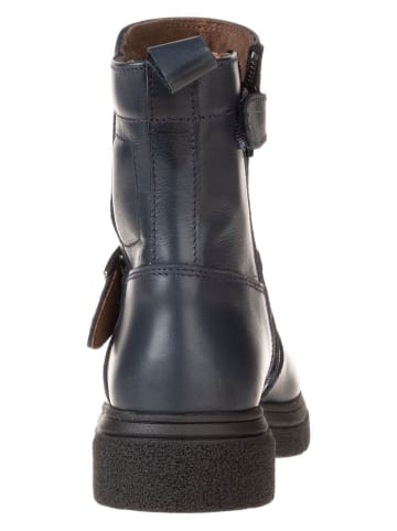 lamino Leren boots donkerblauw