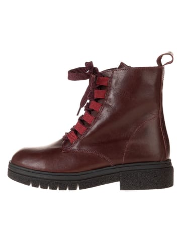 lamino Leder-Boots in Rot