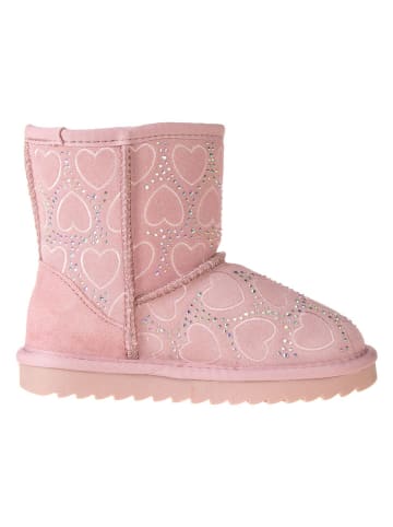 lamino Leder-Boots in Rosa