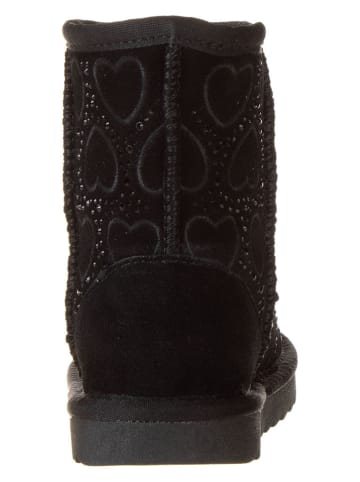 lamino Leder-Boots in Schwarz