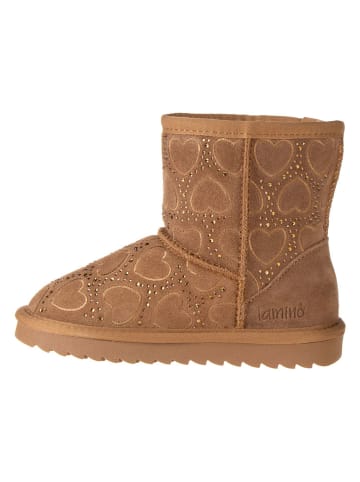 lamino Leder-Boots in Hellbraun