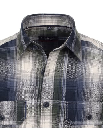 CASAMODA Koszula - Casual fit - w kolorze granatowo-kremowym