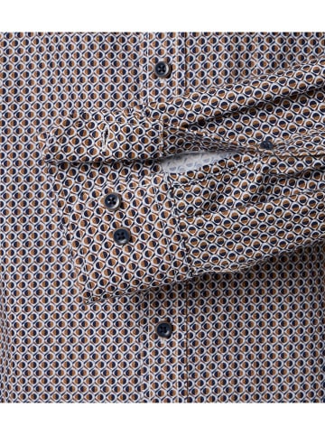 CASAMODA Blouse - comfort fit - donkerblauw/lichtbruin