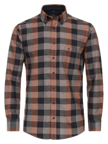 CASAMODA Koszula - Comfort fit - w kolorze czarno-pomarańczowo-szarym