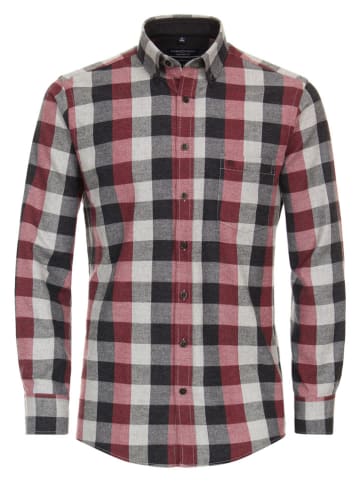 CASAMODA Hemd - Comfort fit - in Creme/ Schwarz/ Rot