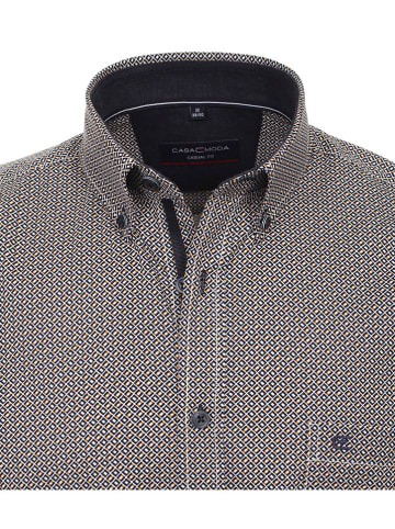 CASAMODA Hemd - Casual fit - in Schwarz/ Hellbraun