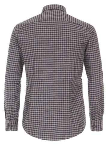 CASAMODA Blouse - casual fit - donkerblauw/lichtbruin