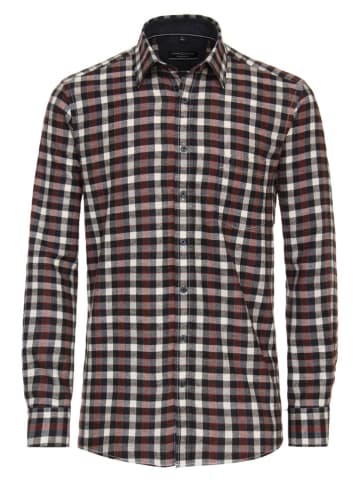 CASAMODA Koszula - Comfort fit - w kolorze czarno-czerwono-kremowym