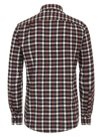 CASAMODA Hemd - Comfort fit - in Schwarz/ Rot/ Creme
