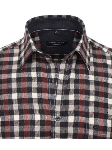 CASAMODA Koszula - Comfort fit - w kolorze czarno-czerwono-kremowym