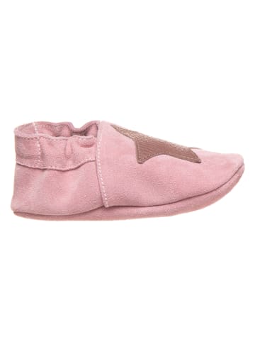 lamino Leder-Krabbelschuhe in Rosa