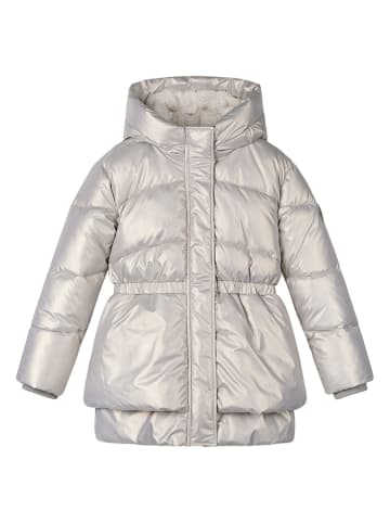 Le Chic Doorgestikte jas "Billie" zilverkleurig