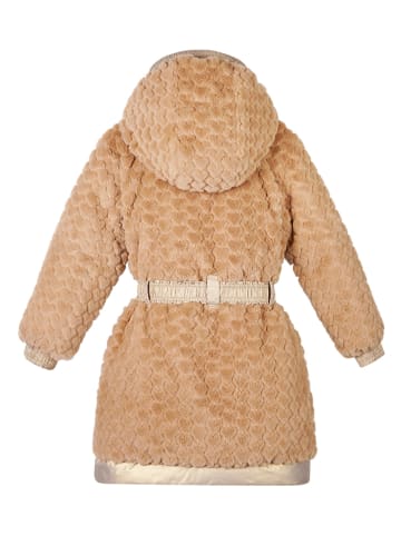 Le Chic Omkeerbare doorgestikte mantel "Bibi" lichtbruin/goudkleurig