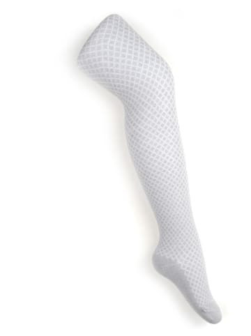 Le Chic Strumpfhose "Rilee" in Grau/ Weiß