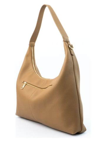 Christian Laurier Leren schoudertas "Alix" taupe - (B)43 x (H)25 x (D)10 cm