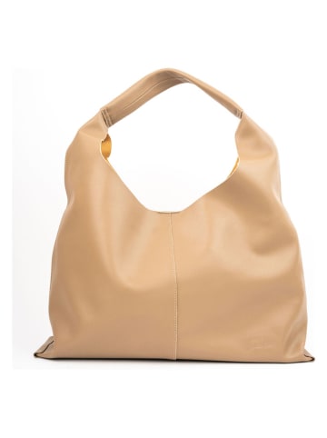 Christian Laurier Leren schoudertas "Azza" taupe - (B)42 x (H)43 x (D)14 cm