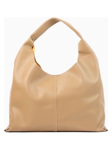 Christian Laurier Leren schoudertas "Azza" taupe - (B)42 x (H)43 x (D)14 cm